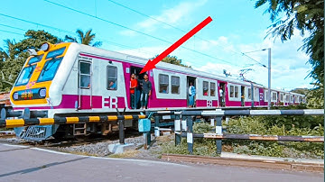 Howrah Katwa Brand New ICF Medha EMU Local Train Passing Railgate
