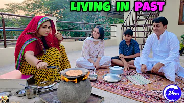 LIVING IN PAST | Comedy Family Challenge for 24 hrs | Living without electricity |Aayu and Pihu Show