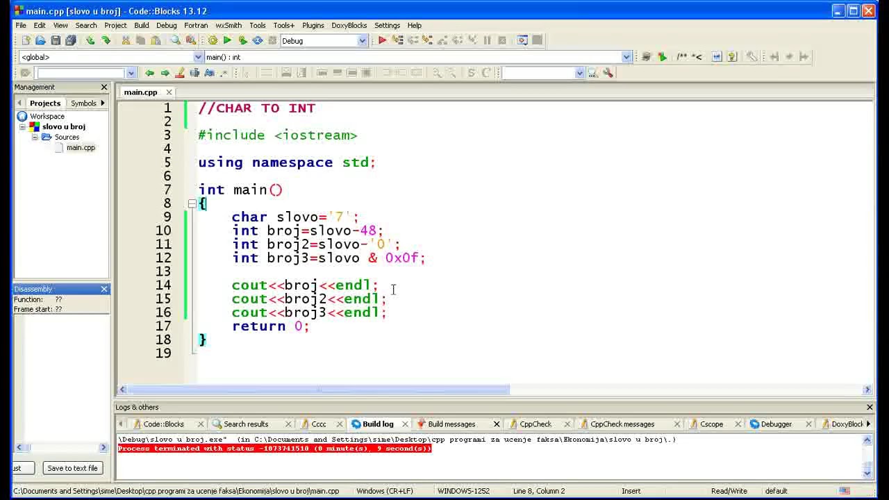 C++ CHAR TO INT - YouTube