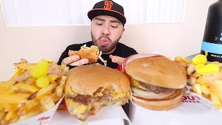 INNOUT ANIMAL FRIES + BURGERS MUKBANG 먹방 | Eating Show