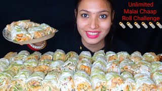 Eating Unlimited 😱🌯 Malai Chaap Roll Challenge | Indian Street Food Eating Challenge | Food Show