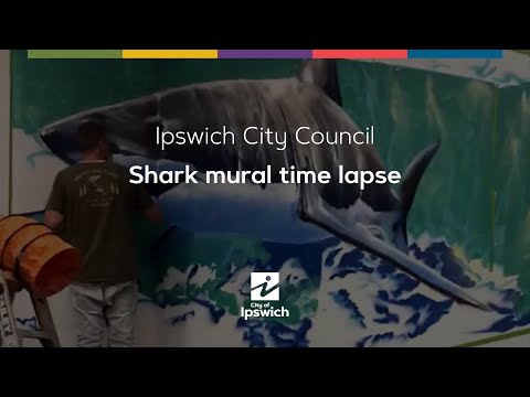 Shark mural time lapse