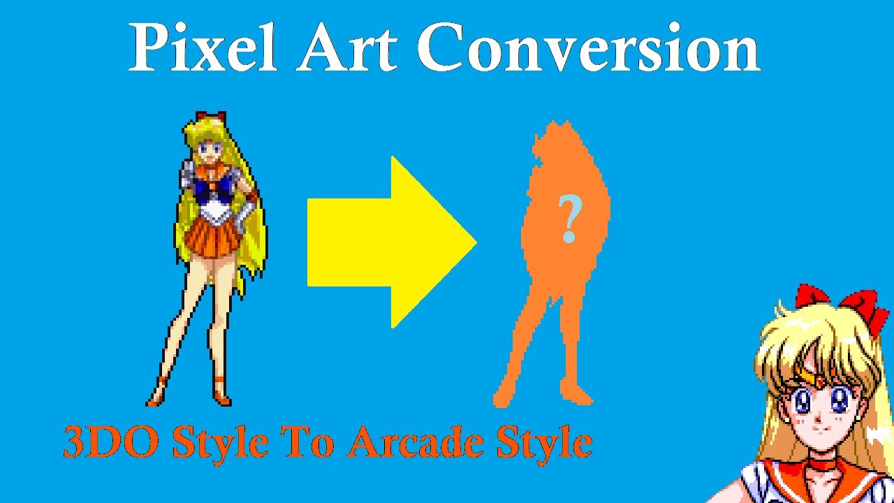 🎨 Sailor Venus Victory Pose 2nd & 3rd Frames Pixel Art Conversion Time ...