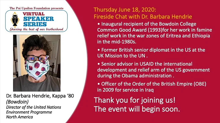 [Psi Upsilon Speaker Series] A Fireside chat with ...
