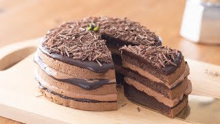 濃厚生チョコレートケーキの作り方 Flourless Rich Chocolate Cake｜HidaMari Cooking