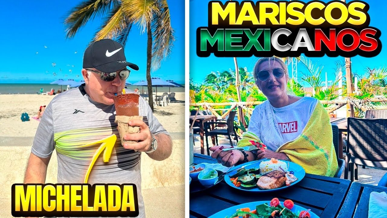 🇪🇸 MIS PADRES en PLAYA MEXICANA prueban MICHELADA y MARISCOS MEXICANOS 🇲🇽😱 **por primera vez**