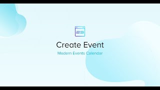 modern events calendar - create event