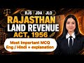 Most Important MCQ | Rajasthan land revenue act #rjs #jlo #law #judiciary