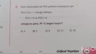 TÜM ZAMANLARIN ÇIKMIŞ EN ZOR POLİNOM SORUSU 🔥ÖSYM SEVER 🤠