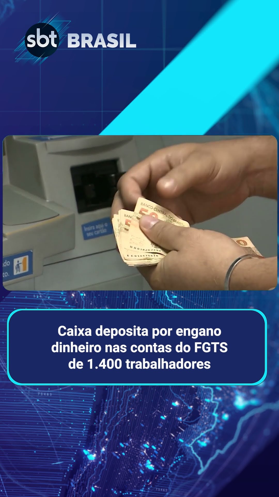 Caixa deposita dinheiro por engano em contas do FGTS de 1.400 trabalhadores
