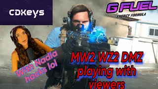 MW2 warzone 2 giveaway WITH NADIA HACKS❤️‍🩹 with viewers FAMILY FRIENDLY #razerstreamer #sponsor