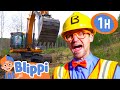 Blippi Visits a Construction Site! | 1 HOUR OF BLIPPI TOYS | Construction Videos for Kids