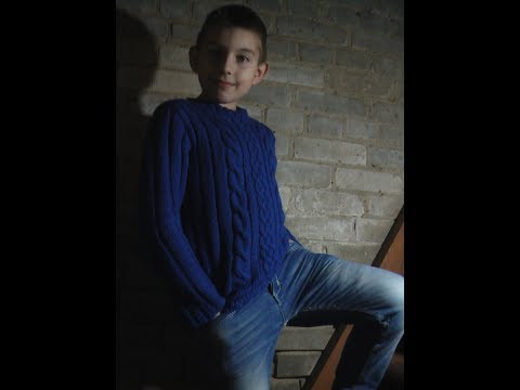 Вязание спицами свитер для мальчика 8 лет