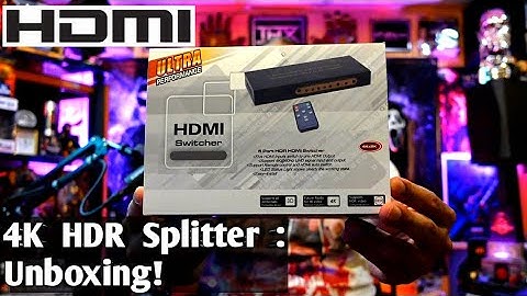 A low price 4K Switcher.  The SkycropHD 4K@60Hz HDR 5 Port HDMI Switcher : UNBOXING & TEST