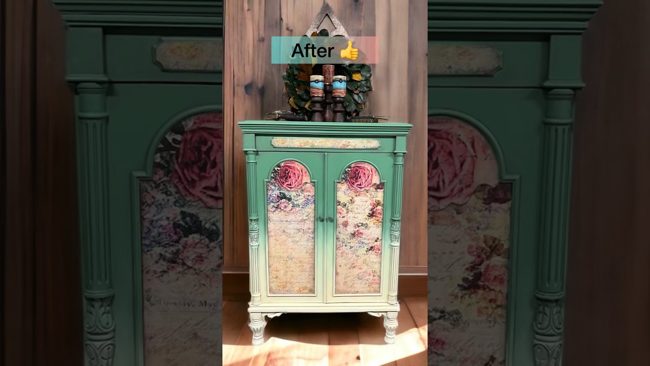 Furniture Flip using Dixie Belle paints and rice paper 
