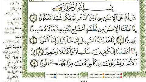 سورة الإنسان _ القارئ عبدالرحمن العوسي _ المصحف المرتل