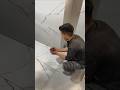 Bathroom floor tiles fitting