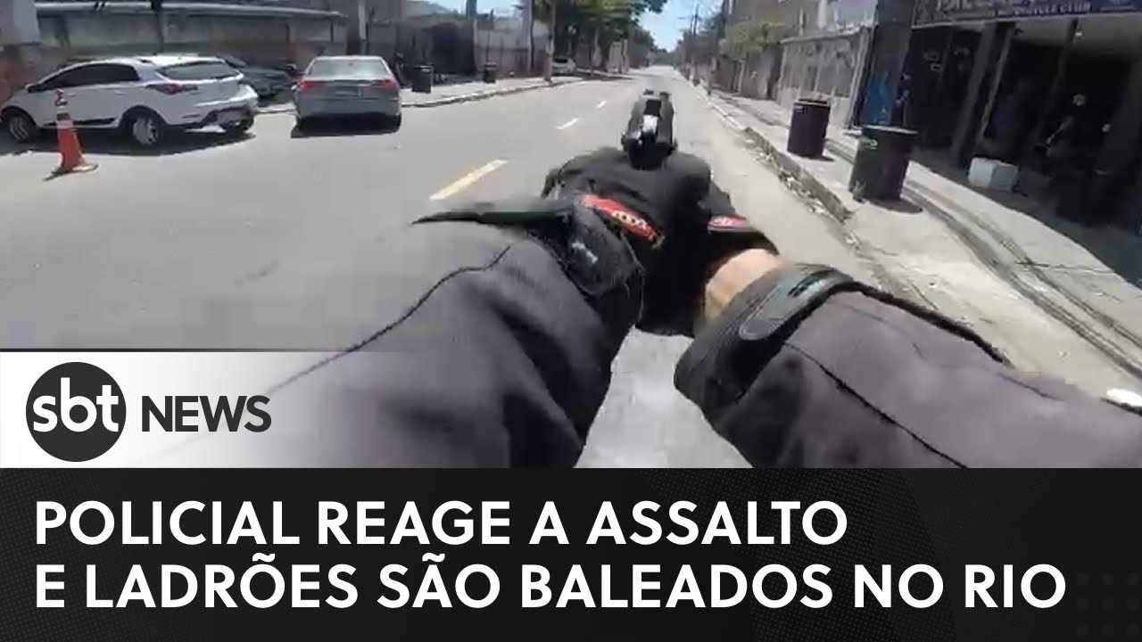 Pm reage a assalto e atira contra ladrões no Rio de Janeiro
