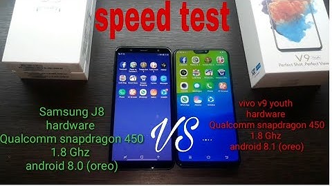 Samsung J8 infinity vs Vivo V9 youth full speed test in hindi