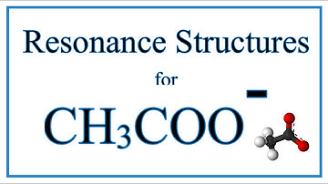 Resonance Structures for CH3COO- (Acetate ion)