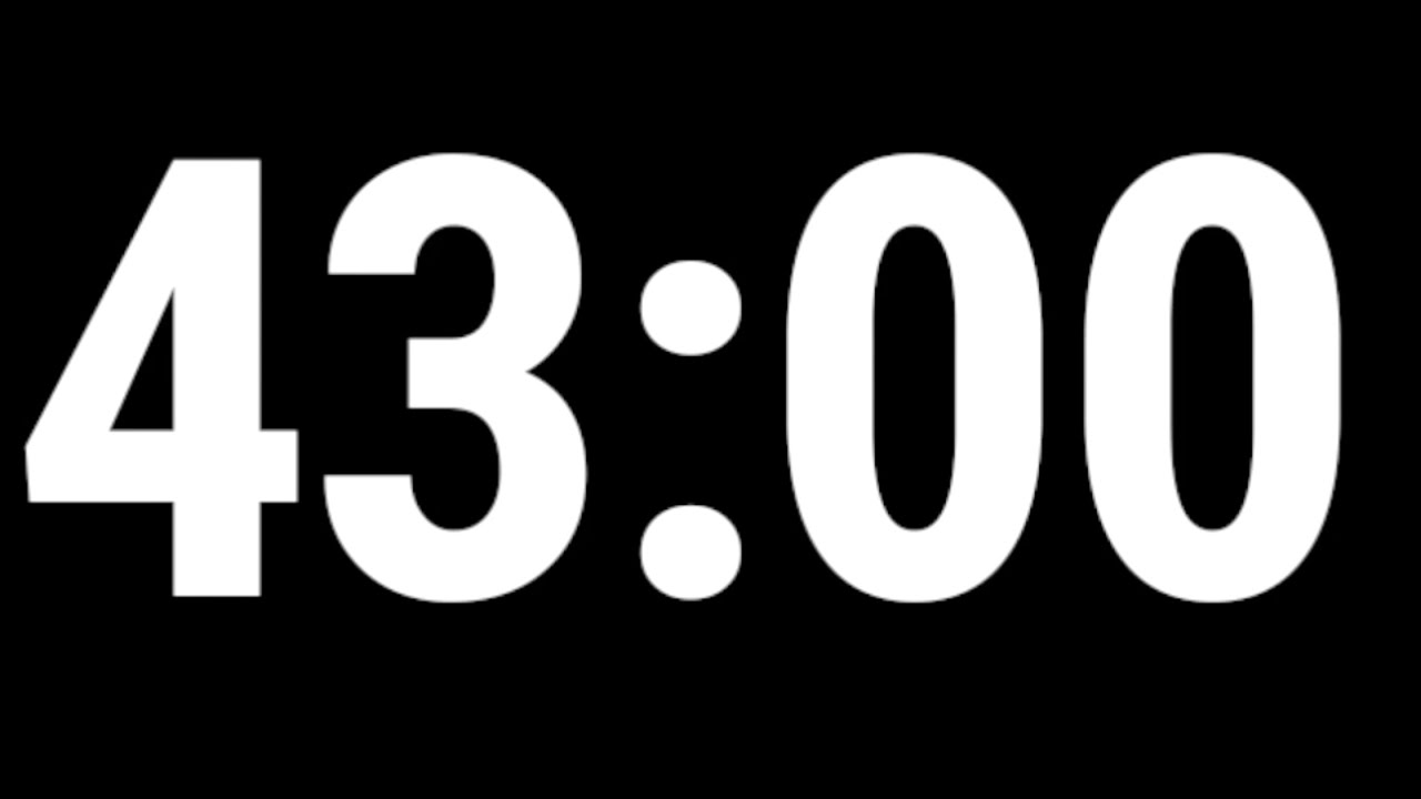 43 Minute Countdown Timer | 43 Minute Timer | 43 Minutes | Alarm Clock | Ambience Sounds