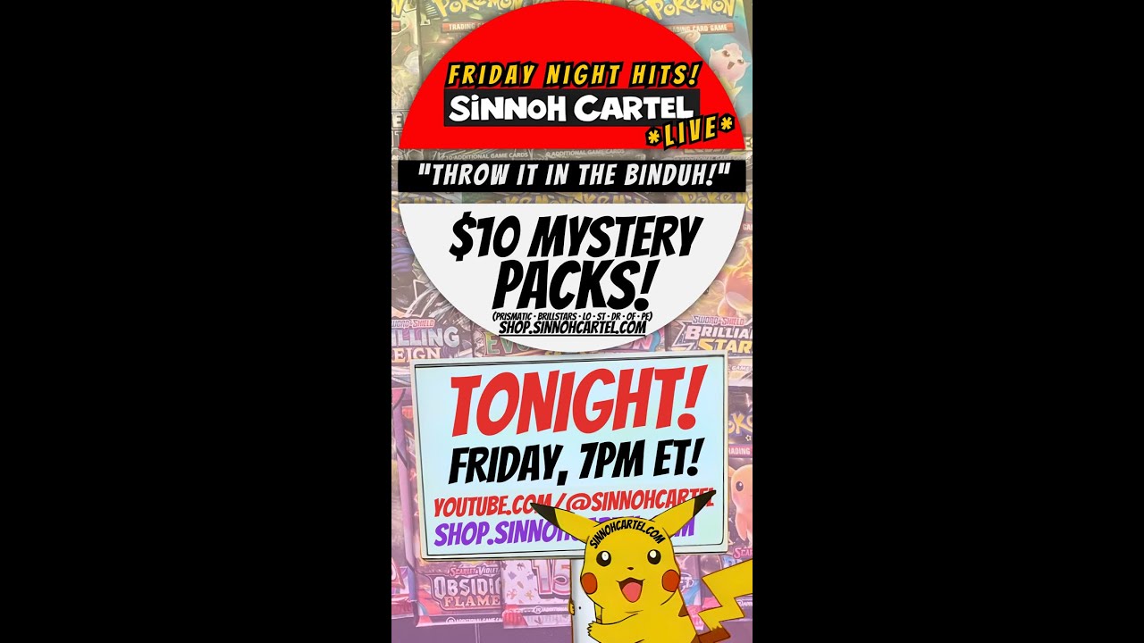 Pack Rip Friday Friday Night Hits! $10 Mystery Pokémon Packs (Rip/Ship) Giveaways ...