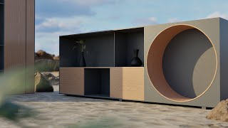 Furniture presentation in Motion design  - Blender - Cycles