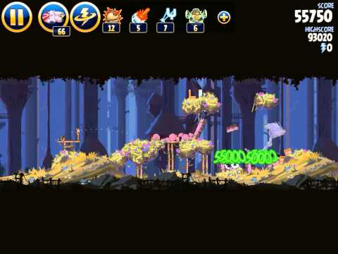 Angry Birds Star Wars Moon Of Endor Level 5-15 One Bird 3 Star Solution - Trick Shot