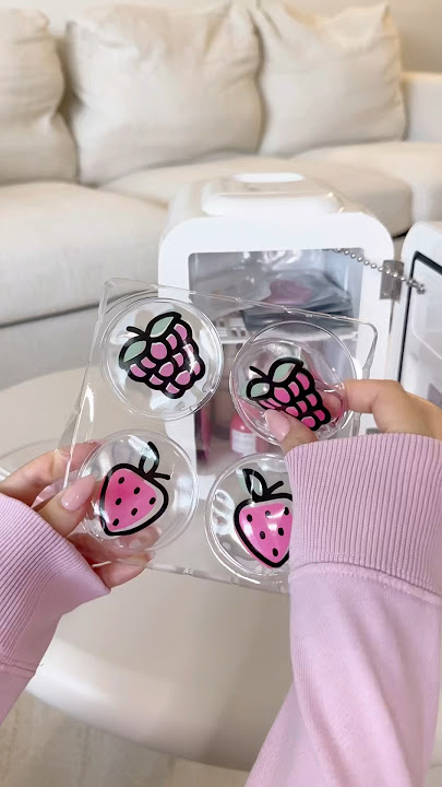 Skincare fridge restock 🎀 #skincare #preppy #skincareroutine #preppyaesthetic #asmrrestock #asmr