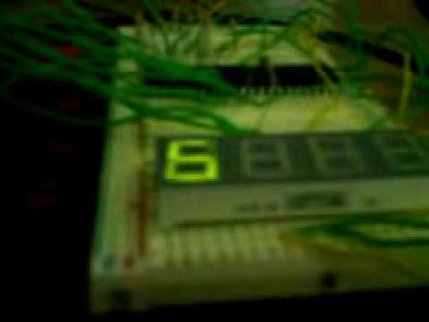 atmega16 and 4 digit multiplexed 7 segment display