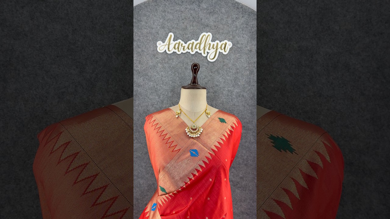 Soft Khadi Raw SIlk Mandap Paithani Saree