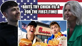 BRITISH FAMILY REACTS! Brits try Chick-fil-A for the first time!