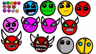 Finishing it off! | Geometry Dash difficulty faces! (Part 2, final.)