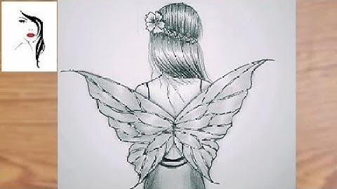 How to draw a fairy - Step by step Pencil sketch for beginners || Fairy Drawing tutorial