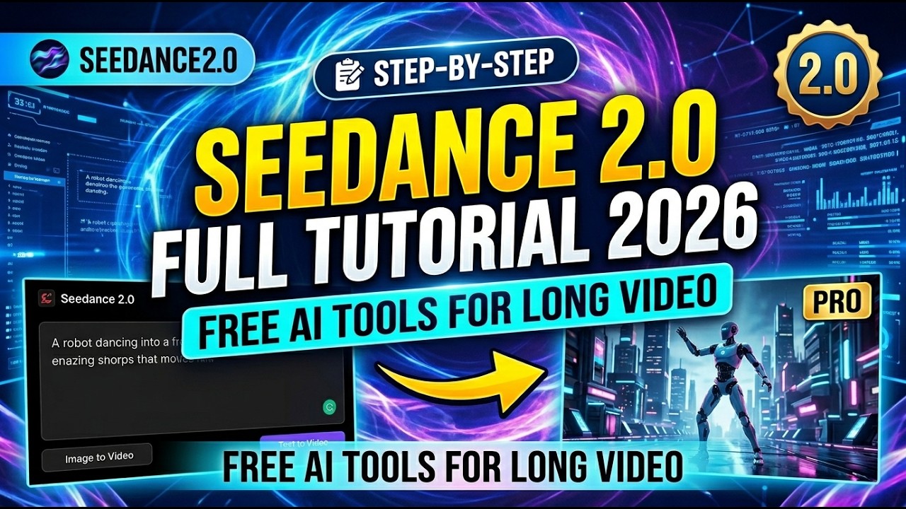 Seedance 2.0 Full Tutorial 2026 | Complete Beginner to Pro Guide (Step ...