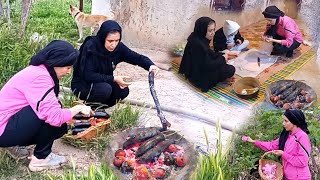The Ultimate Iranian Village EGGPLANT GRILLING Street Food Tour!