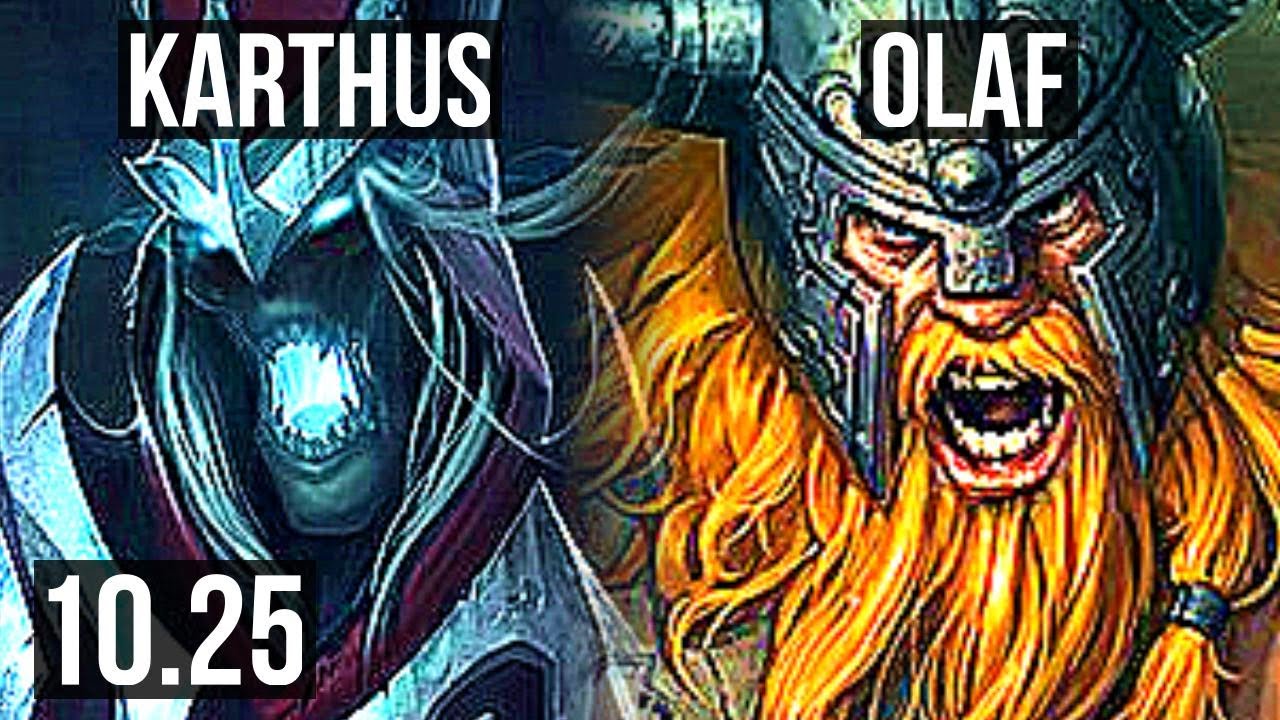KARTHUS vs OLAF (JUNGLE) | 76% winrate, 16/4/17, Godlike | BR Master | v10.25