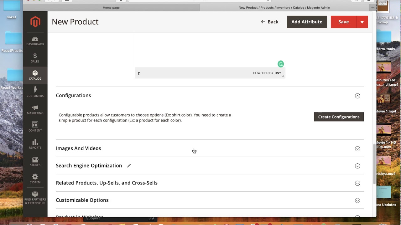 How to add product in magento 2 - YouTube