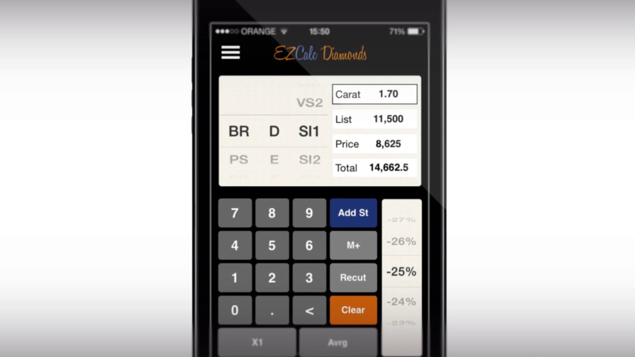 EZcalc Diamonds app