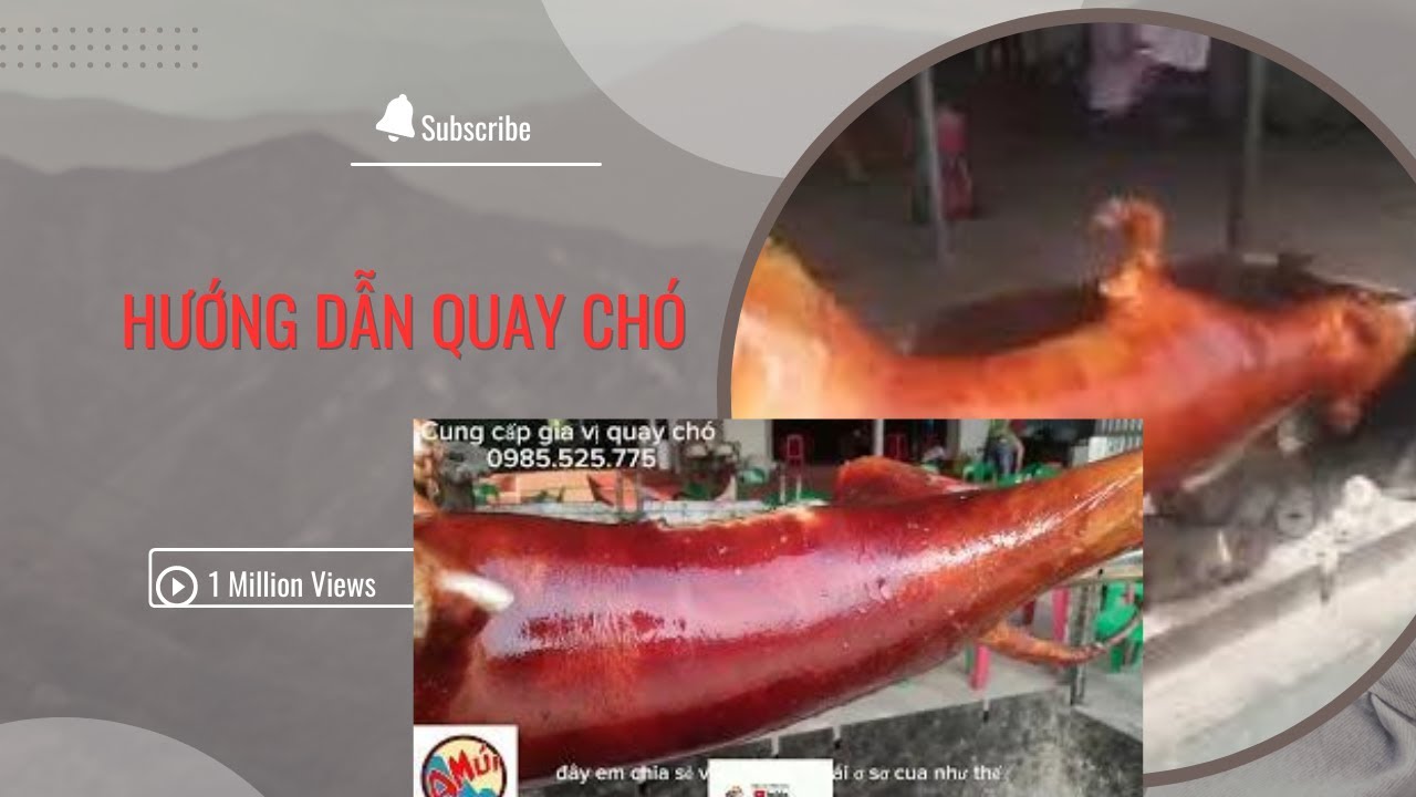 Hướng dẫn quay chó nguyên con bằng gia vị chó quay Lạng Sơn - YouTube