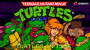 TEENAGE MUTANT NINJA TURTLES: TURTLES IN TIME (Arcade) Gameplay Full Playthrough | crt + overlay