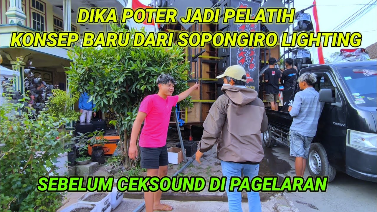 Dika poter jadi pelatih, Sopongiro konsep Baru,sebelum cek sound Mahardika pro di pagelaran