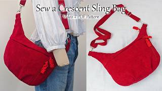 The Perfect Crescent Crossbody Bag for Everyday Use – Full Sewing Tutorial + PDF Pattern