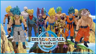 Dragon Ball Evolve; Beerus, Broly, Frieza, Fusions, Goku, Jiren, Trunks & Vegeta Dragon Ball Evolve; Beerus, Broly, Frieza, Fusions, Goku, Jiren, Trunks & Vegeta
