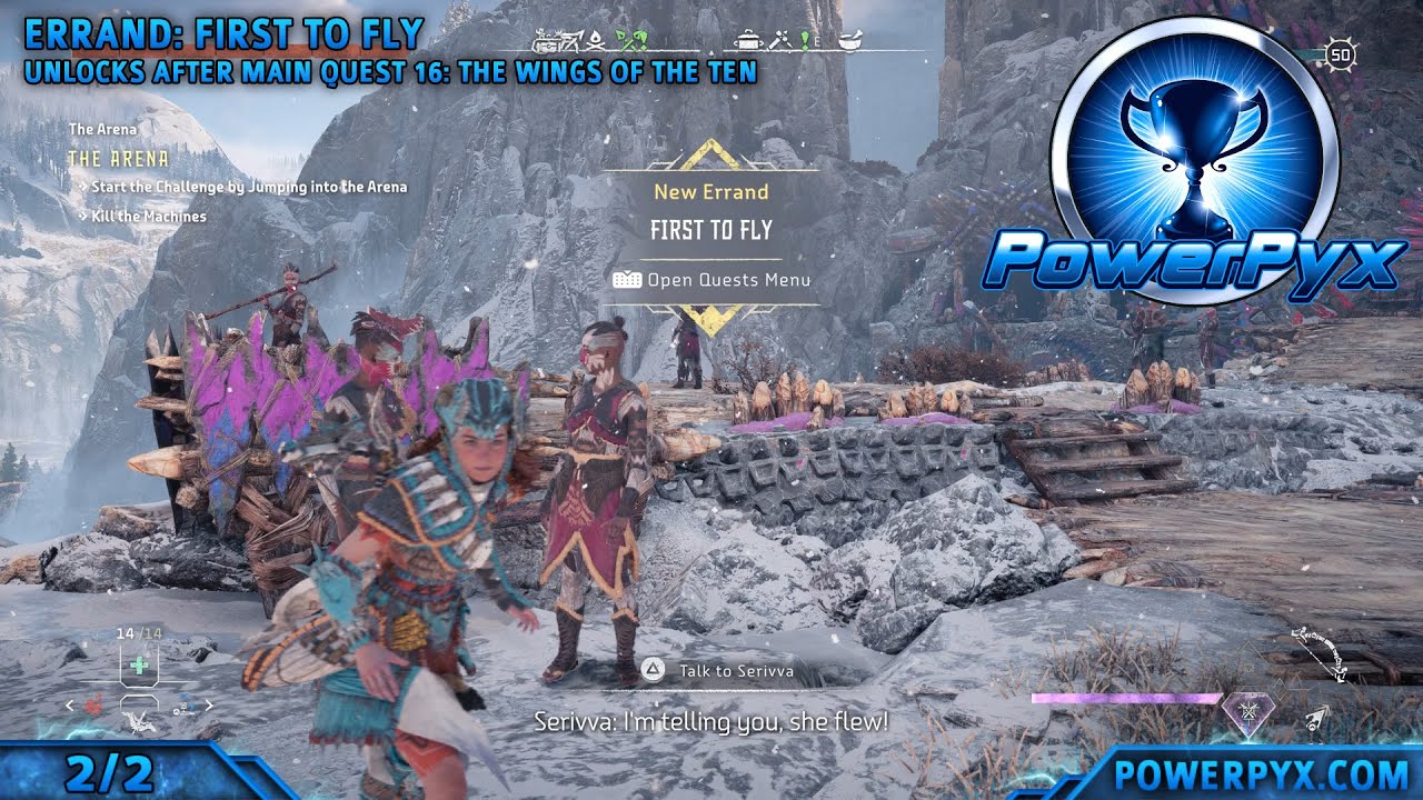 Horizon Forbidden West - 2 Flying Mount Quest Locations (Completed 2 Flying Mount Quests Trophy)