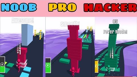 NOOB vs PRO vs HACKER in Stack Colors ❤️ All Levels Gameplay, NEW Games iOS, Android