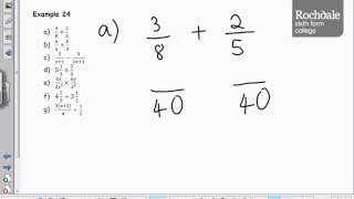 C1 Algebra GCSE Review Example 24a