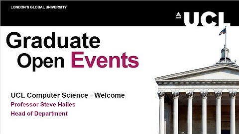UCL Computer Science Postgraduate Virtual Open Day recording Feb 2024