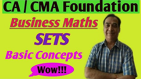 Set Theory| CA / CMA Foundation|Basic Concepts| Maths Expert | D. C Garg