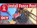 How to set a fence post in concrete